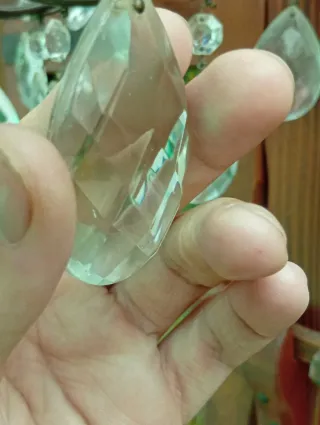 Lampadario cristallo e metallo