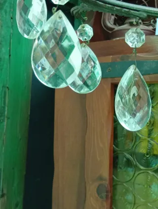 Lampadario cristallo e metallo