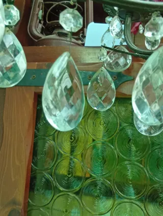 Lampadario cristallo e metallo