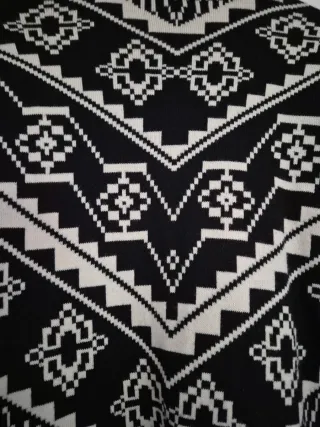 Chaqueta Étnica Negra y Blanca