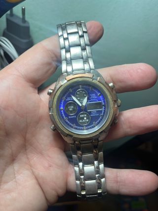 Reloj Eve Mon Croix Azul y Plateado