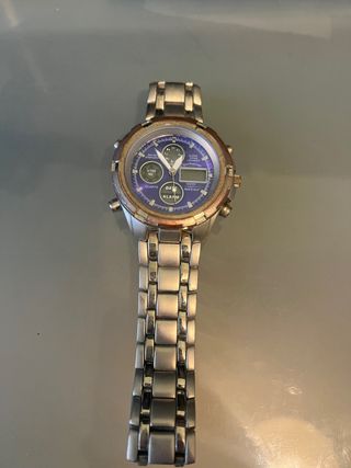 Reloj Eve Mon Croix Azul y Plateado