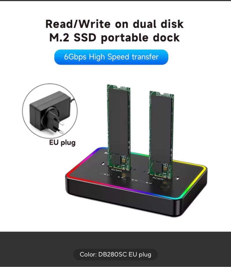 Dock M.2 SSD Dual Clonador 6Gbps