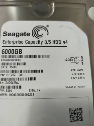 Disco Duro Seagate Enterprise Capacity 6TB