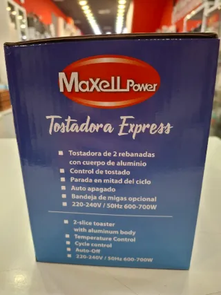 Tostadora Maxell Power Cromada
