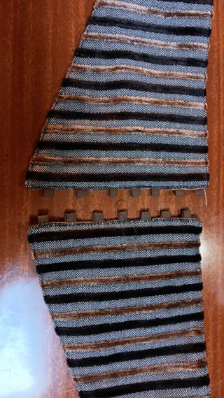 Falda larga marrón y multicolor