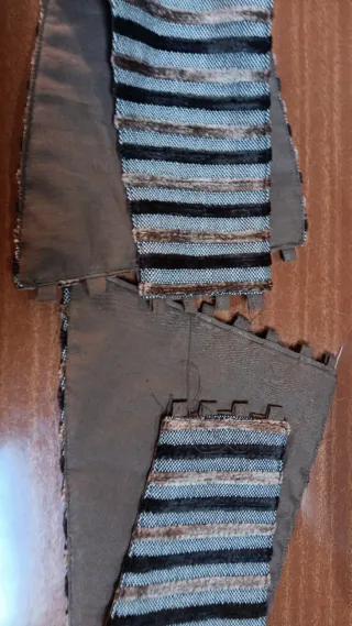 Falda larga marrón y multicolor