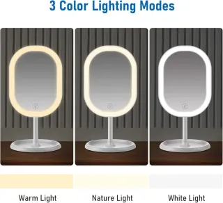 Espejo Maquillaje LED Aidodo Giratorio 180°