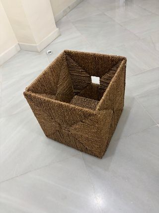 Cesta grande mimbre tejida