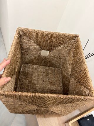 Cesta grande mimbre tejida