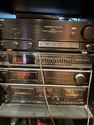 Equipo Hi-fi vintage Sony + tocadiscos
