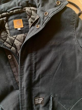 Parka Carhartt acolchada capucha negra T XS