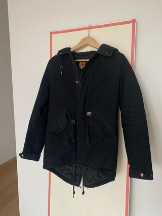 Parka Carhartt acolchada capucha negra T XS