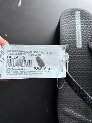 Chanclas Ipanema Mesh Chic Negras y Plateadas