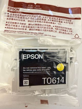 3 Tinta Epson T0614 y 1 T0613 (Amarillo, Magenta)