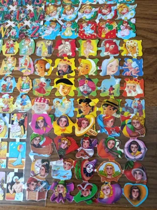 8 Láminas Cromos Troquelados Vintage