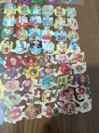 8 Láminas Cromos Troquelados Vintage