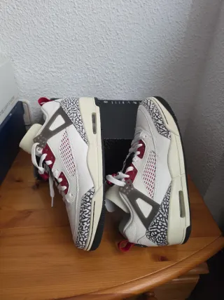 Jordan 3 Retro Blanco Rojo Talla 42