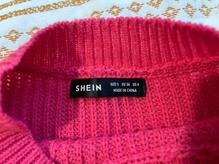 Jersey rosa corto de punto