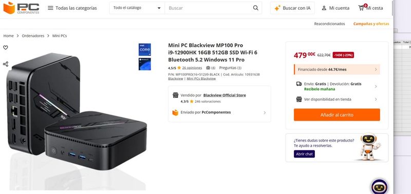 Mini PC Blackview MP100 Pro i9-12900HK