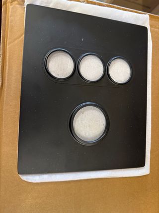 Rociador de ducha empotrado negro