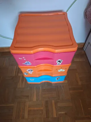 Cajonera de plástico 3 niveles