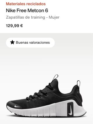 Nike Free Metcon 6 Talla 38