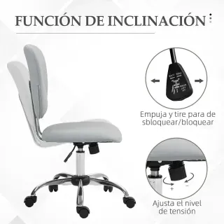 Silla de oficina giratoria gris