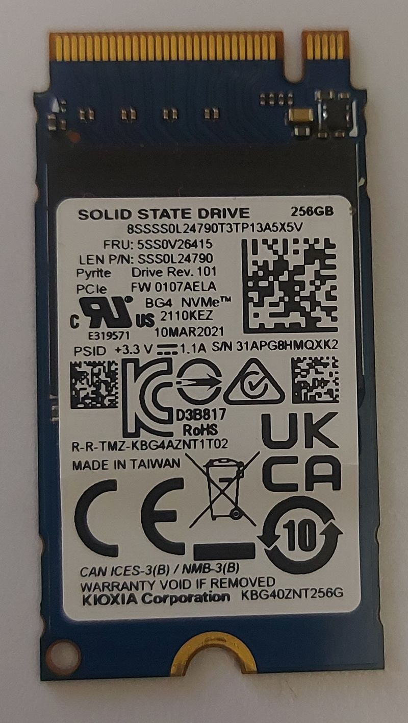 SSD 256GB M.2 NVMe KIOXIA