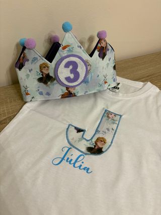 Corona y camiseta Frozen