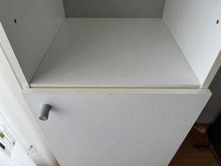 Mueble columna baño blanco cristal