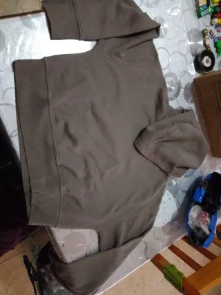 Sudadera verde marrón talla S