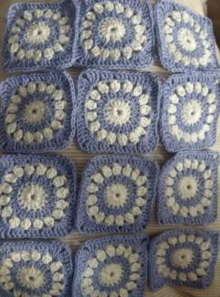 12 Cuadros granny algodón 10 ctm