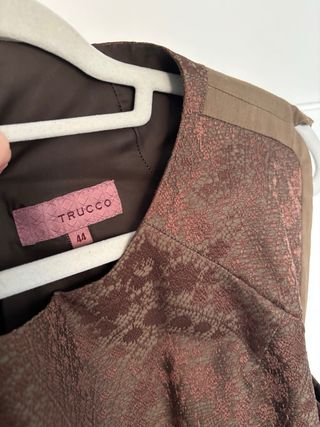 Vestido midi marrón con cinturón talla 44