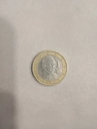 Moneda 1 Euro Austria Mozart 2002