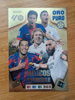 Cromo Panini Oro Puro Míticos Invencibles