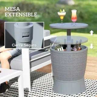 Mesa Nevera Exterior Gris 41L