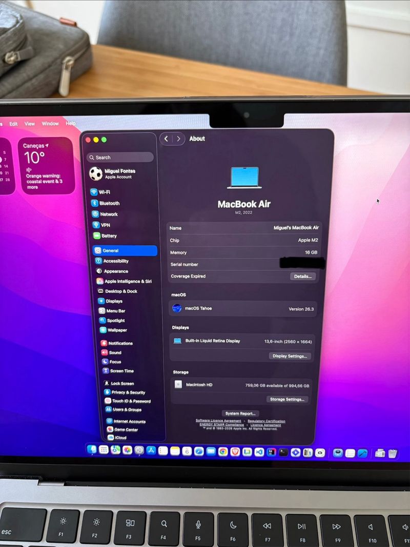 MacBook Air 13" M2 | 16GB | 1TB SSD | Batería 100% afbeelding 3