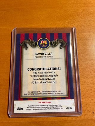 David Villa AUTO /99 Topps FC Barcelona