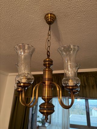 Lámpara de techo vintage dorada