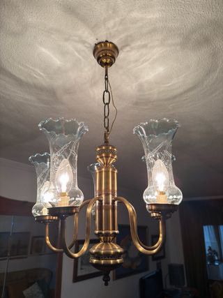 Lámpara de techo vintage dorada