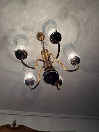 Lámpara de techo vintage dorada