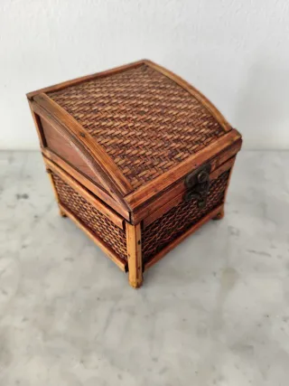 Cajita Vintage Ratán y Madera