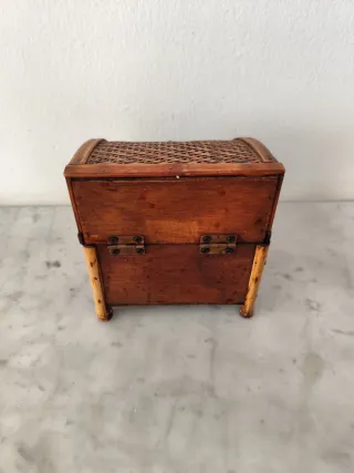 Cajita Vintage Ratán y Madera