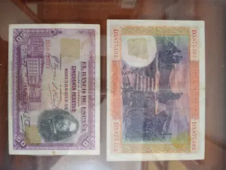 Lote 2 Billetes: 100 y 50 Pesetas Banco de España