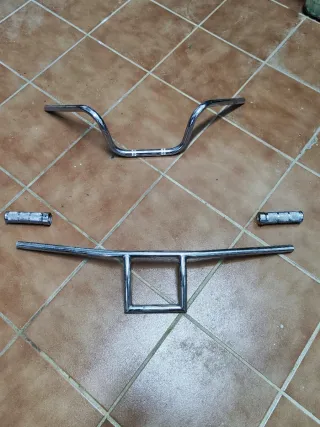 2 Manillares Moto Cromados