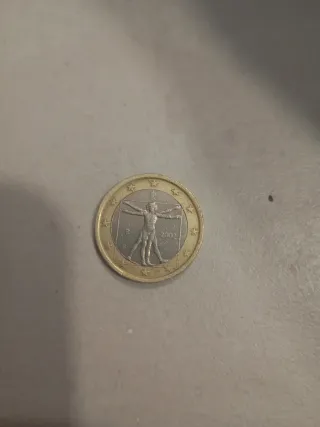 Moneda 1 Euro 2002 Vitruvio