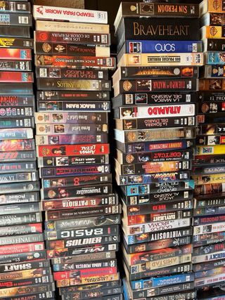 450 peñiculas de vhs originales de accion ,terror