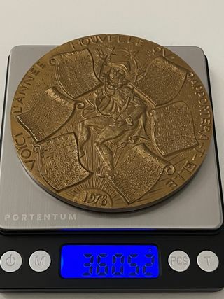 Medaglione in bronzo Calendario 1978