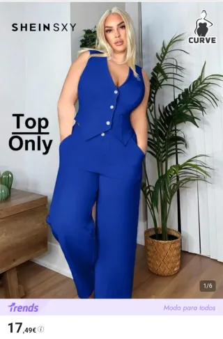 Chaleco azul mujer Talla XL